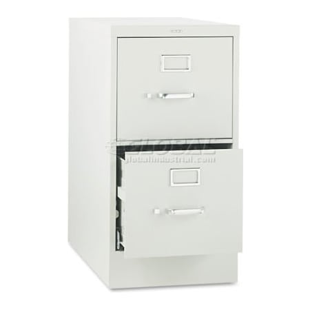 Hon HON® 25"D 2 Drawer Vertical File - Letter - Gray w/ Lock HON512PQ